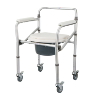 铝制小轮硬垫便椅 FZK-4596